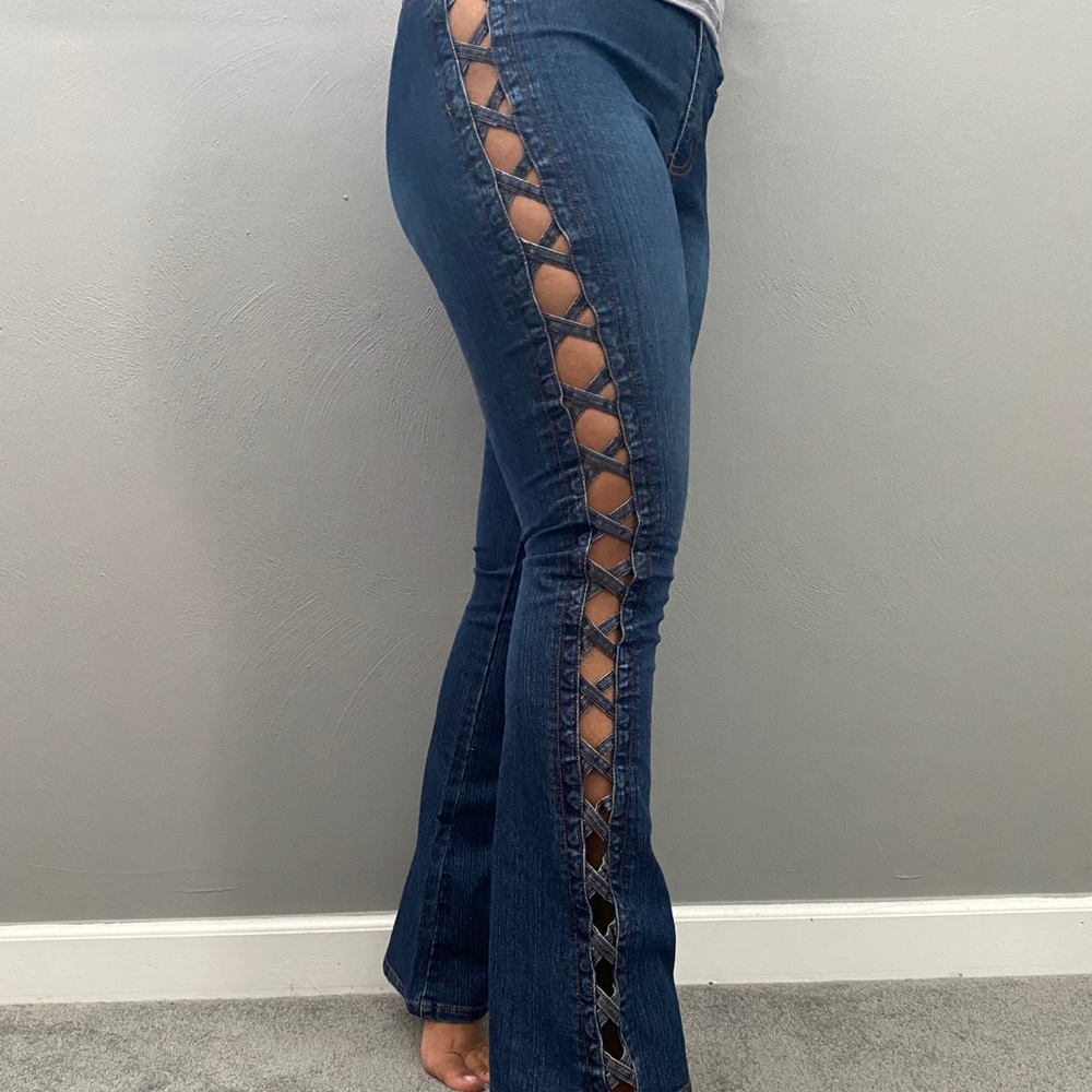 Cris-Cross vintage jeans